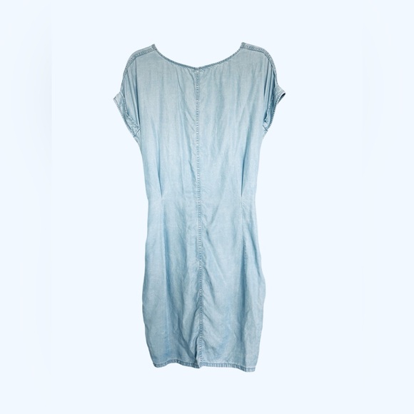 All Saints Kyo Bay Light Blue Dress Size 8 Denim Lyocell Soft stretchy - Picture 3 of 4